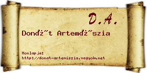 Donát Artemíszia névjegykártya